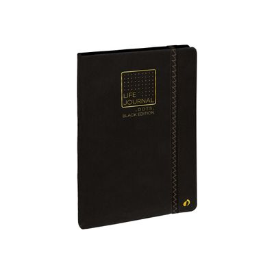 Quo Vadis Life Journal - Carnet de notes 15 x 21 cm - pointillés - noir