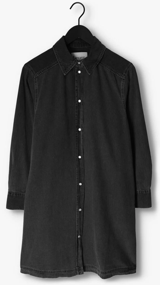 LEVETE ROOM donkergrijze levete room mini jurk lr-pixi 4 dress