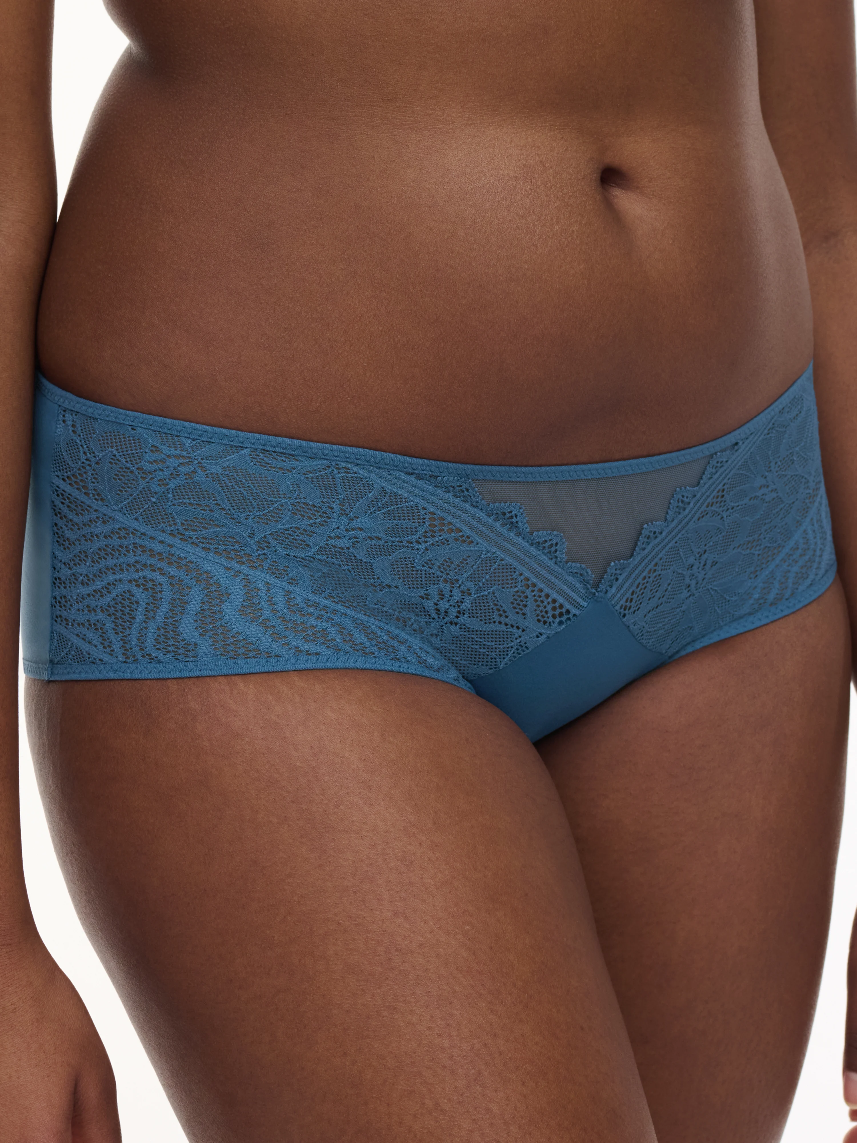 FLORAL TOUCH - Shorty en dentelle | Bleu
