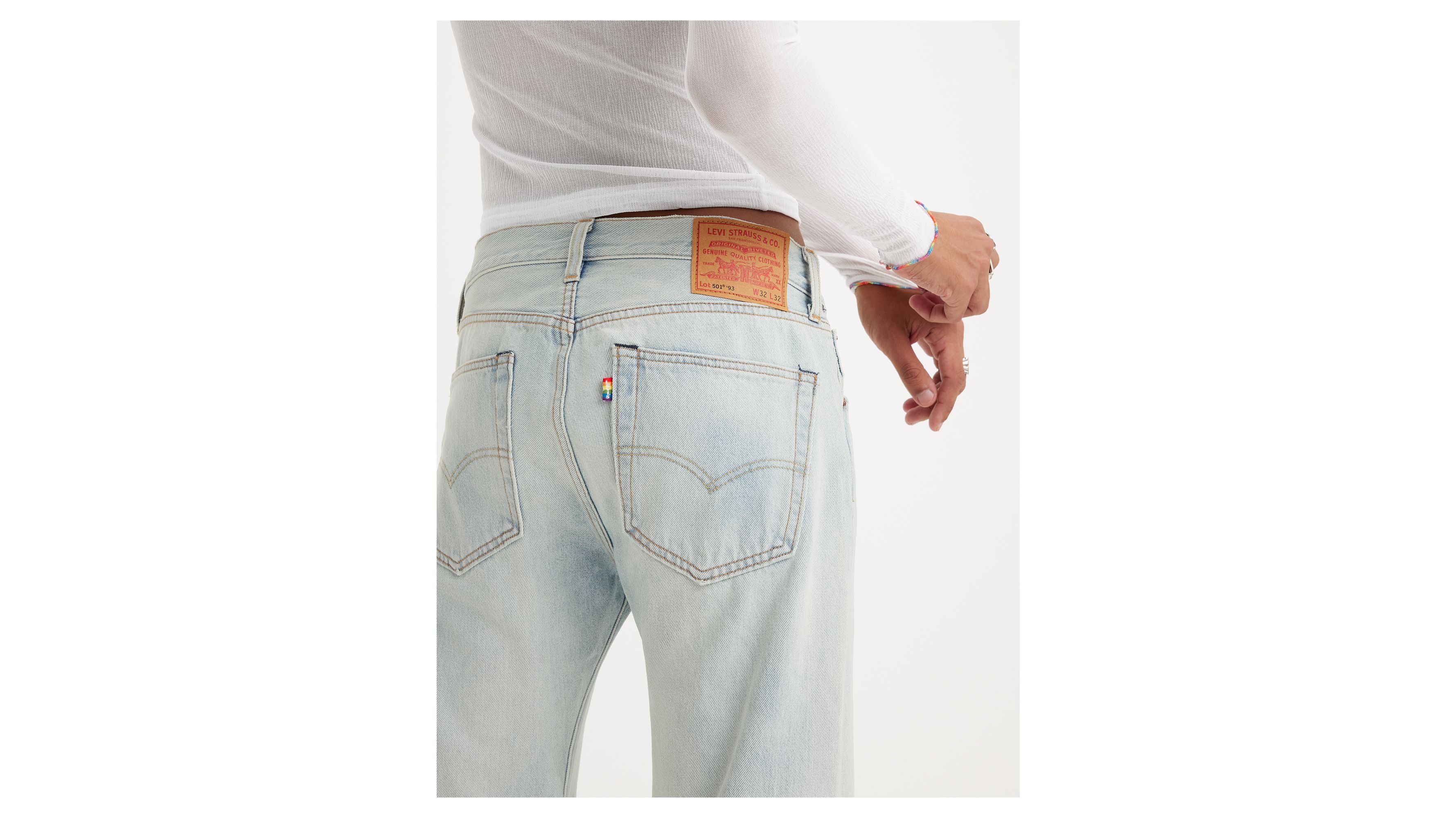 Jean 501® ’93 droit - Light Indigo Destructed - Bleu