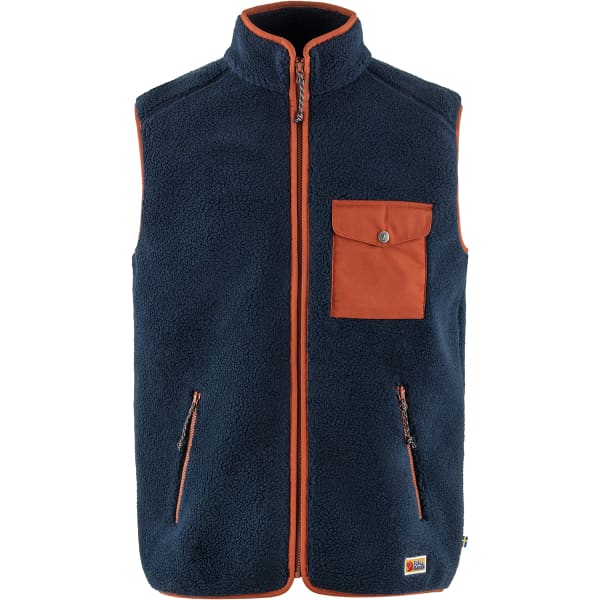 Veste polaire randonnée FJALLRAVEN VARDAG PILE FLEECE VEST M NAVY AUTUMN LEAF