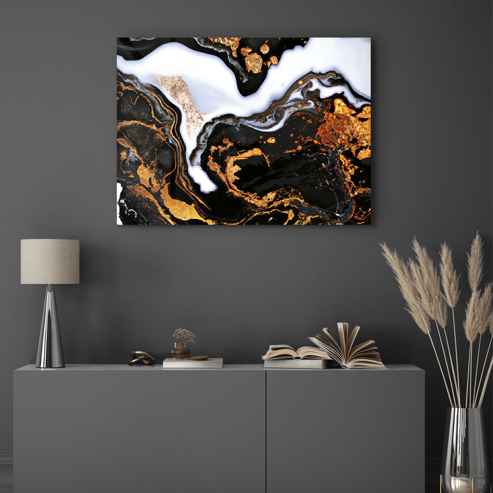 Walljar acrylglas schilderij - Golden Milkyway Acrylglas schilderij - 150 x 225 cm