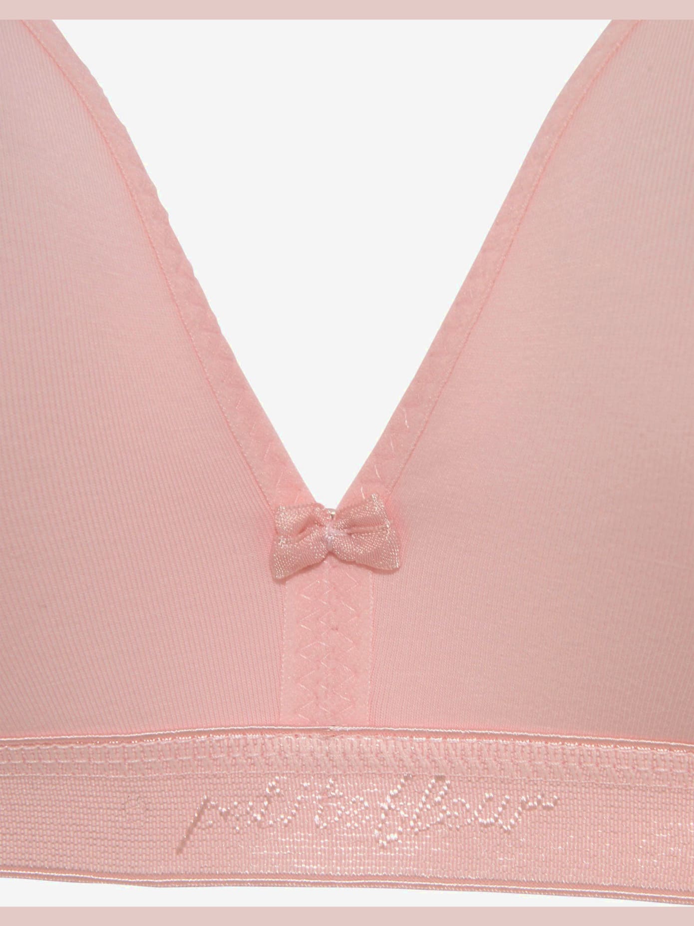 Soutien-gorge bralette soutien-gorge basique sans armatures. inscription logo délicate sous la poitrine