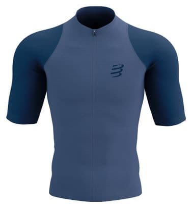 Maillot manches courtes Compressport Trail Racing Postural Bleu Homme