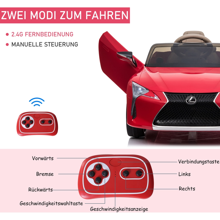 HOMCOM Kinderauto von Lexus rot