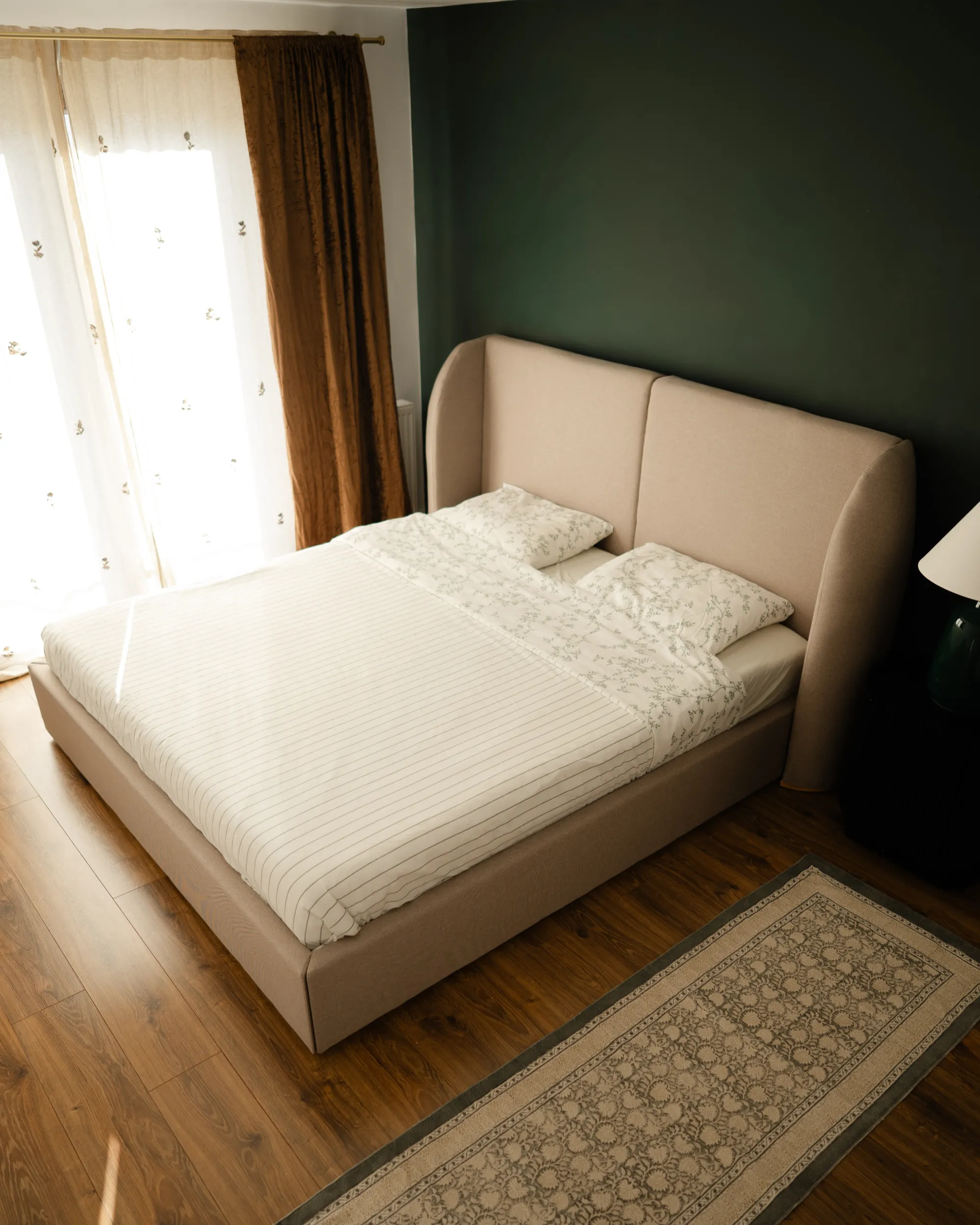 Bed met opbergruimte Stof MONESTIER 180 x 200 cm Taupe
