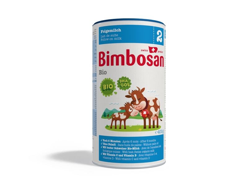 Bimbosan Folgemilch Bio 2, 400 g Folgemilch, Bio ohne Palmöl, Dose 1 x 400 g