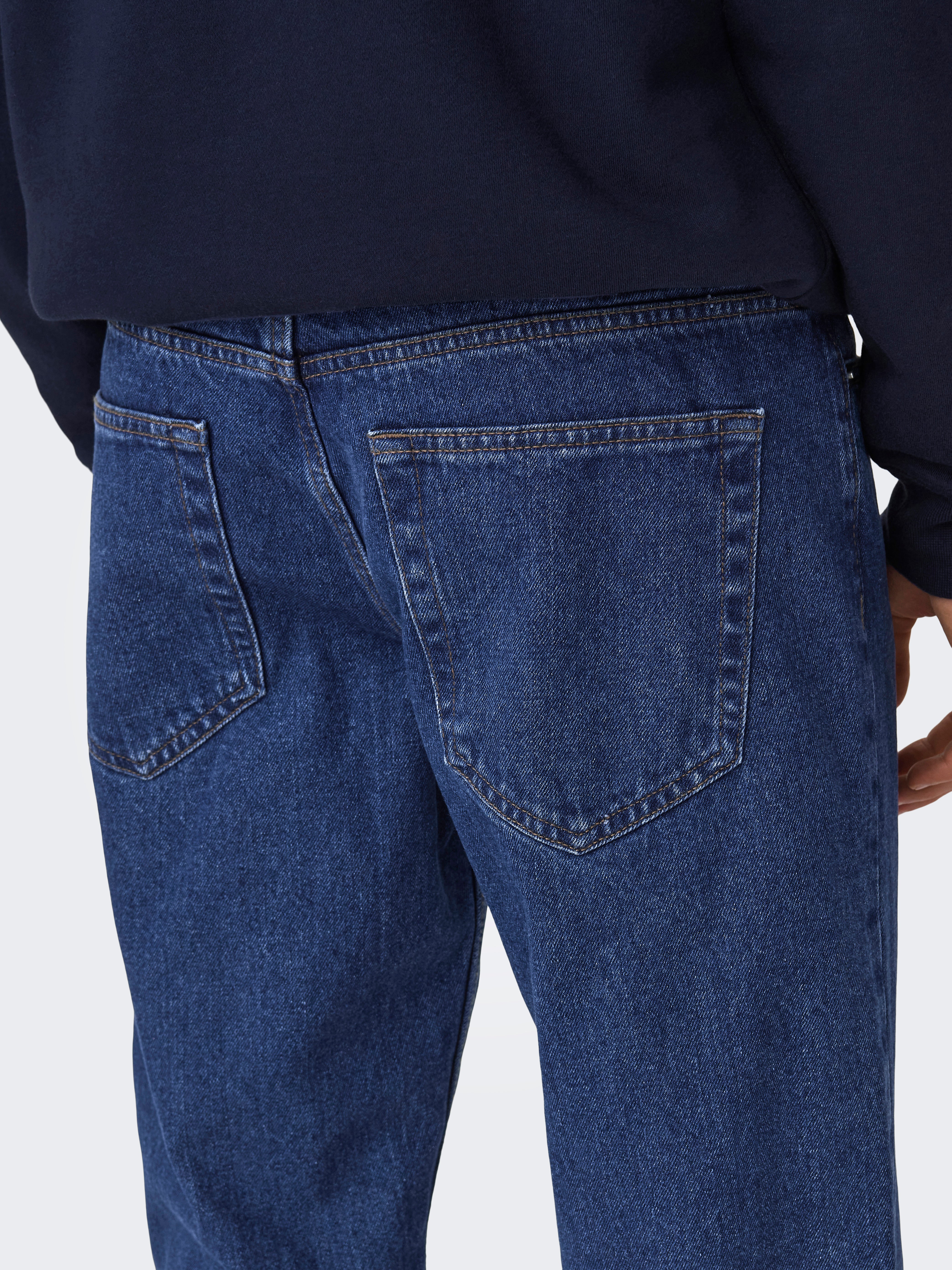 ONSEDGE Mid Rise Gerade geschnitten Jeans Medium Blue Denim