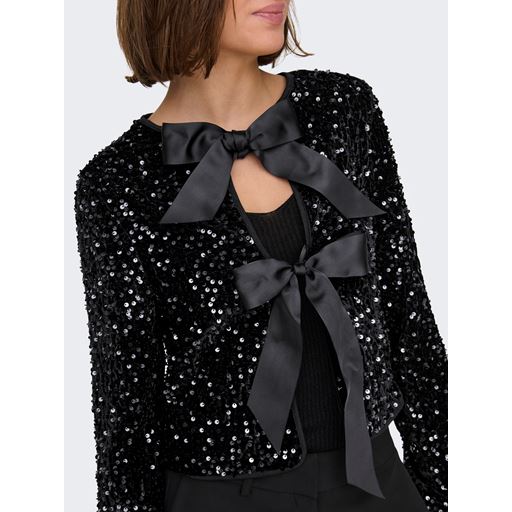 ONLY Anika Sequins Bluse, Black, XS