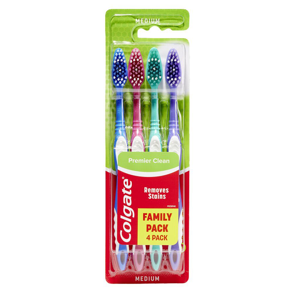 Brosse à dents Colgate premier clean poils medium x4