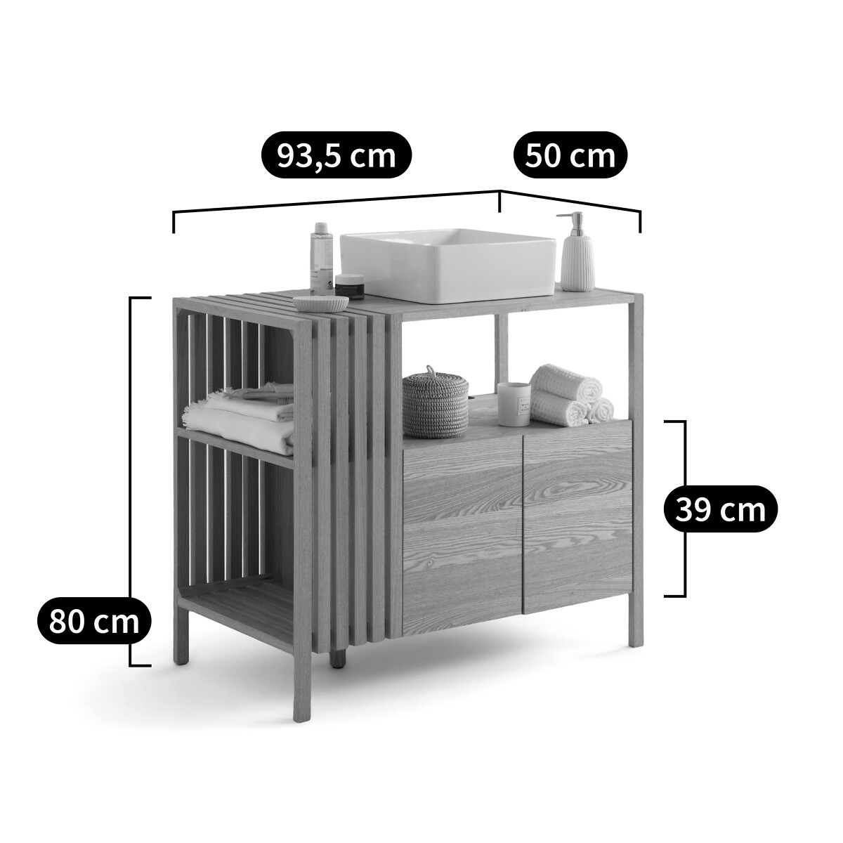 THE REDOUTE INTERIORS<br>Móveis Sunset L93 cm, Theonie