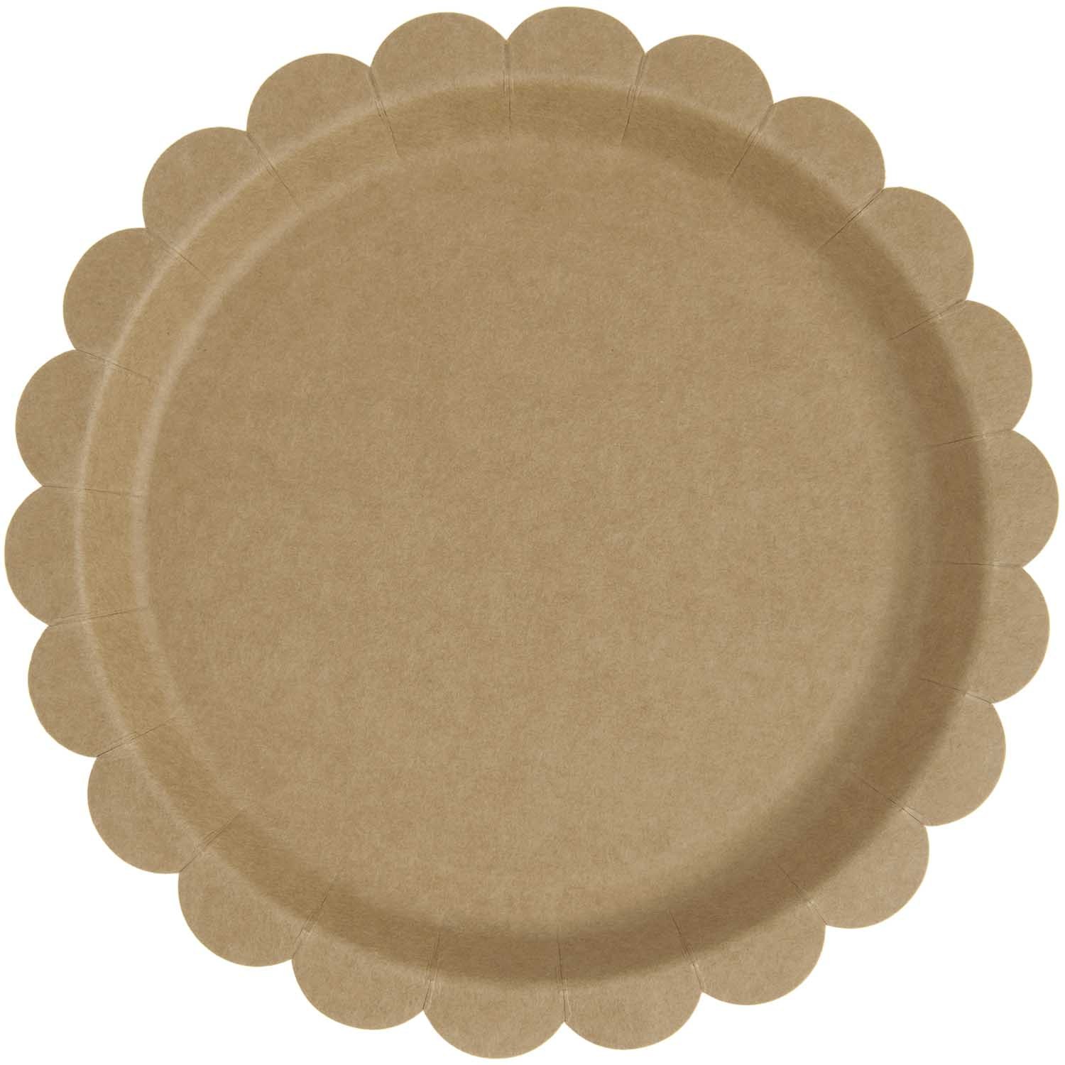 Pappteller KRAFTPAPIER 8-teilig