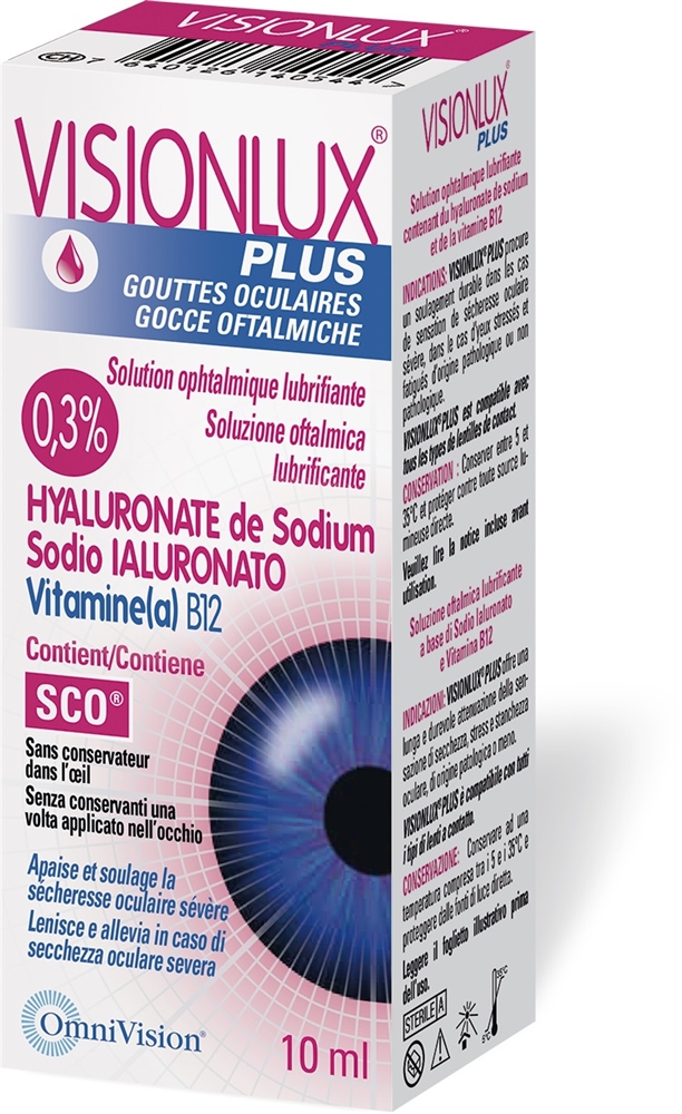 VISIONLUX Plus<br>10 ml, Flasche, Augentropfen, Lösung