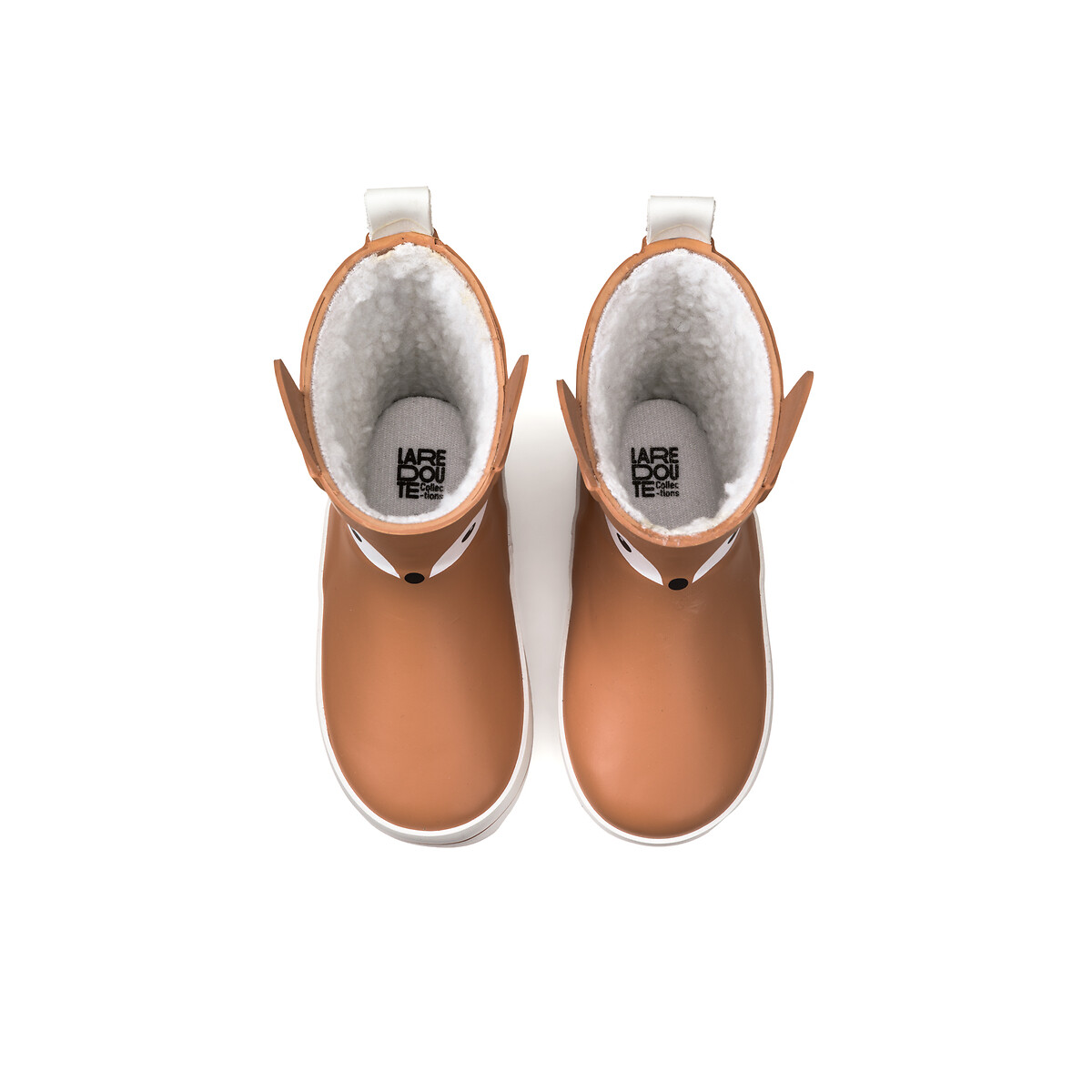 COLEÇÃO LA REDOUTE<br>Botas de chuva forradas, estampa de raposa