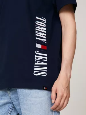 Camiseta de malha escovada com logo de arquivo