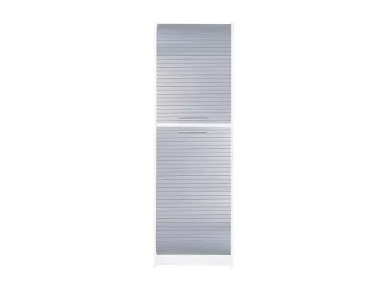 Grand meuble colonne de cuisine micro onde gris et blanc Nantes