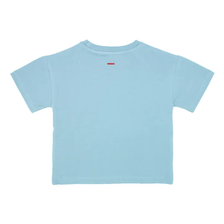 Esther T-shirt Bird Coton Bio | Bleu ciel