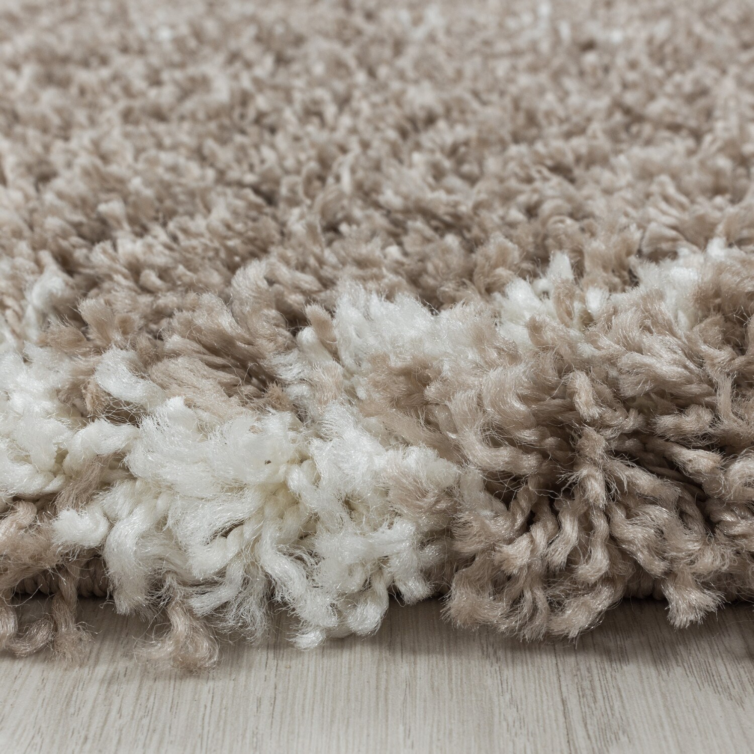 Moderner Runder Hochflor Teppich - Skandinavischer Stil mit Rautenmuster
