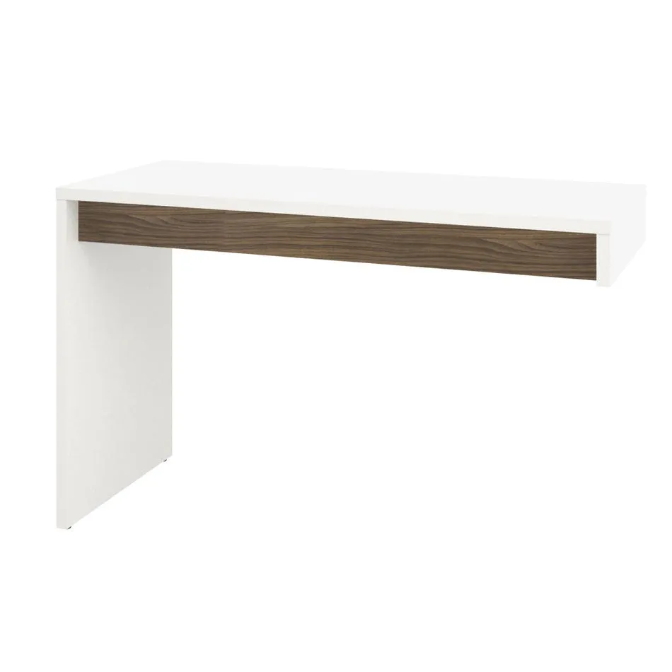 Nexera Ensemble Surface de travail + Filière - Blanc et Noyer