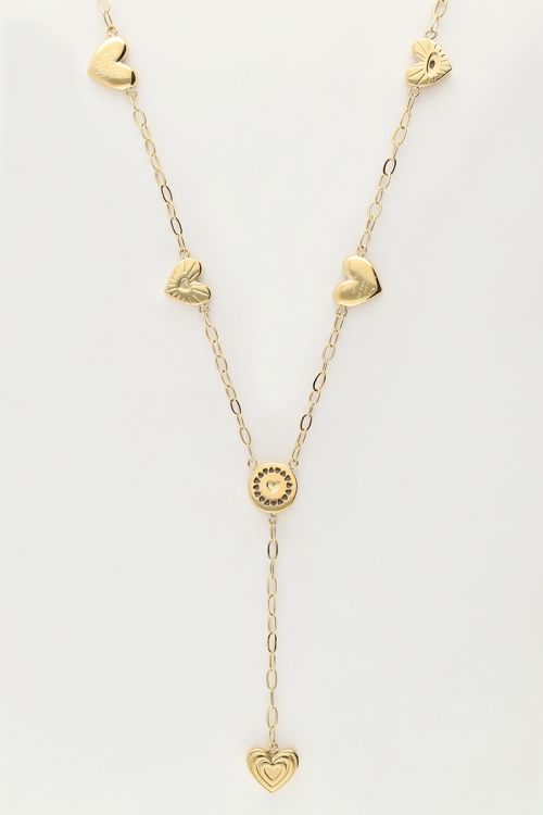 Iconic lange ketting met candy hartjes