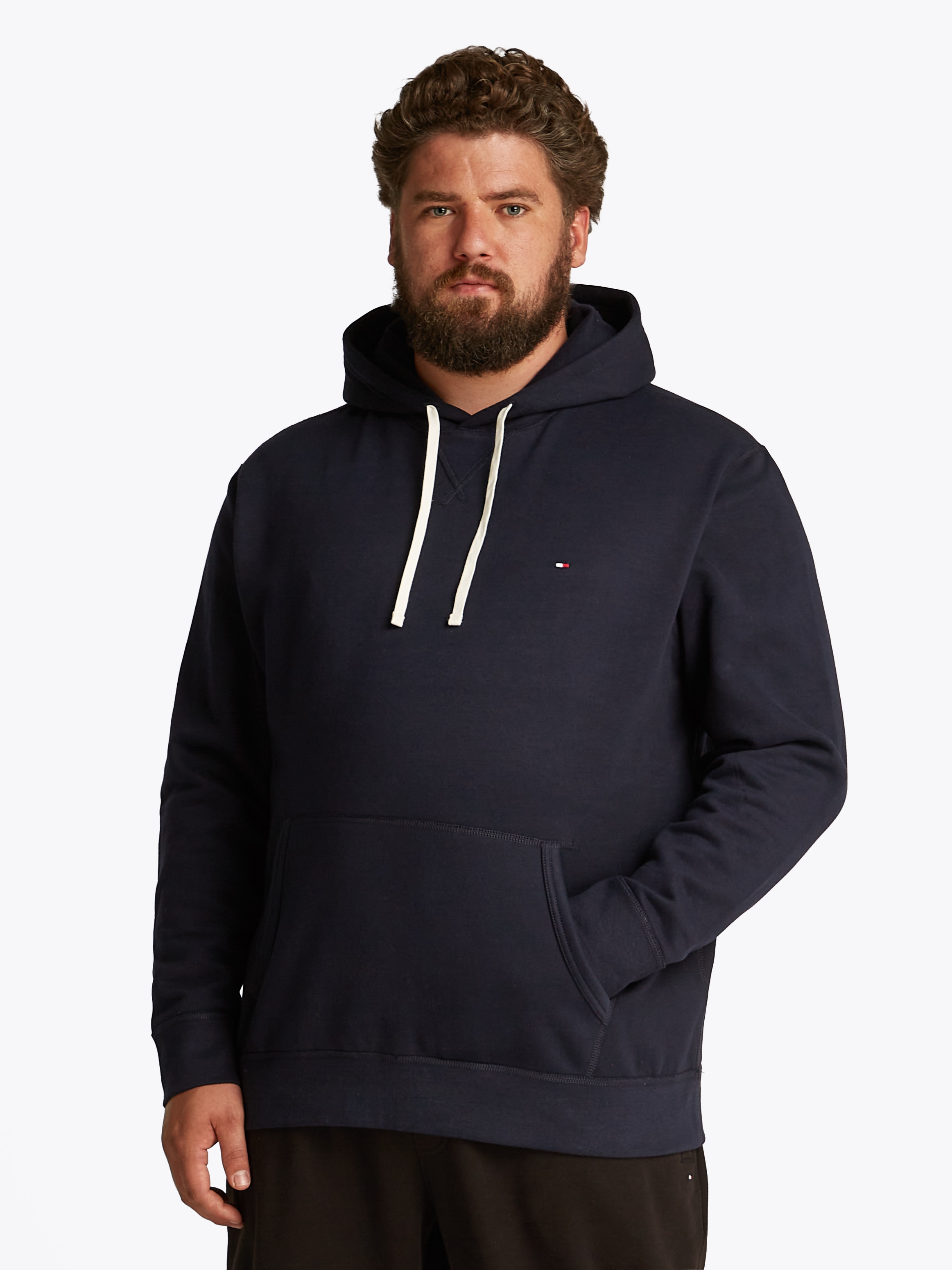 Tommy Hilfiger Big & Tall Sweatshirt »BT-ESSENTIAL FLEECE HOODY-B«, in Grossen Grössen, Logostickerei