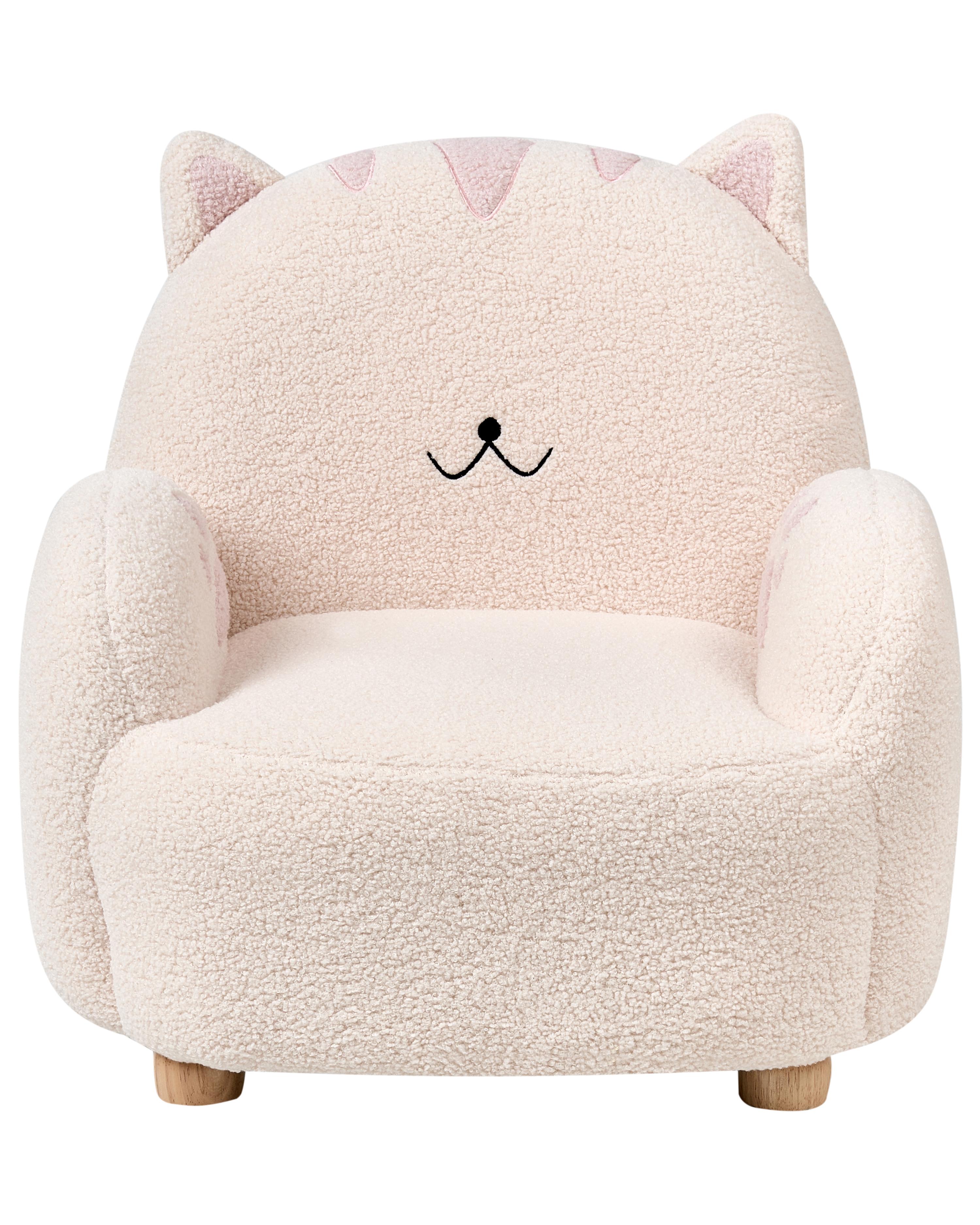 Kinderfauteuil Kat ZOAR Bouclé Gebroken wit