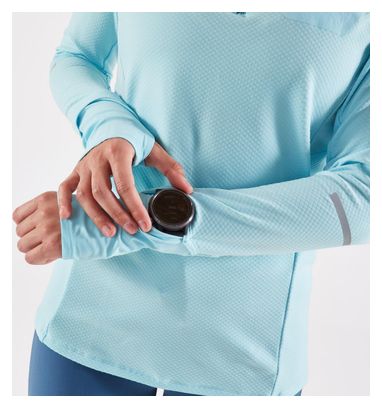 Maillot Manches Longues Femme Kiprun Warm Light Bleu