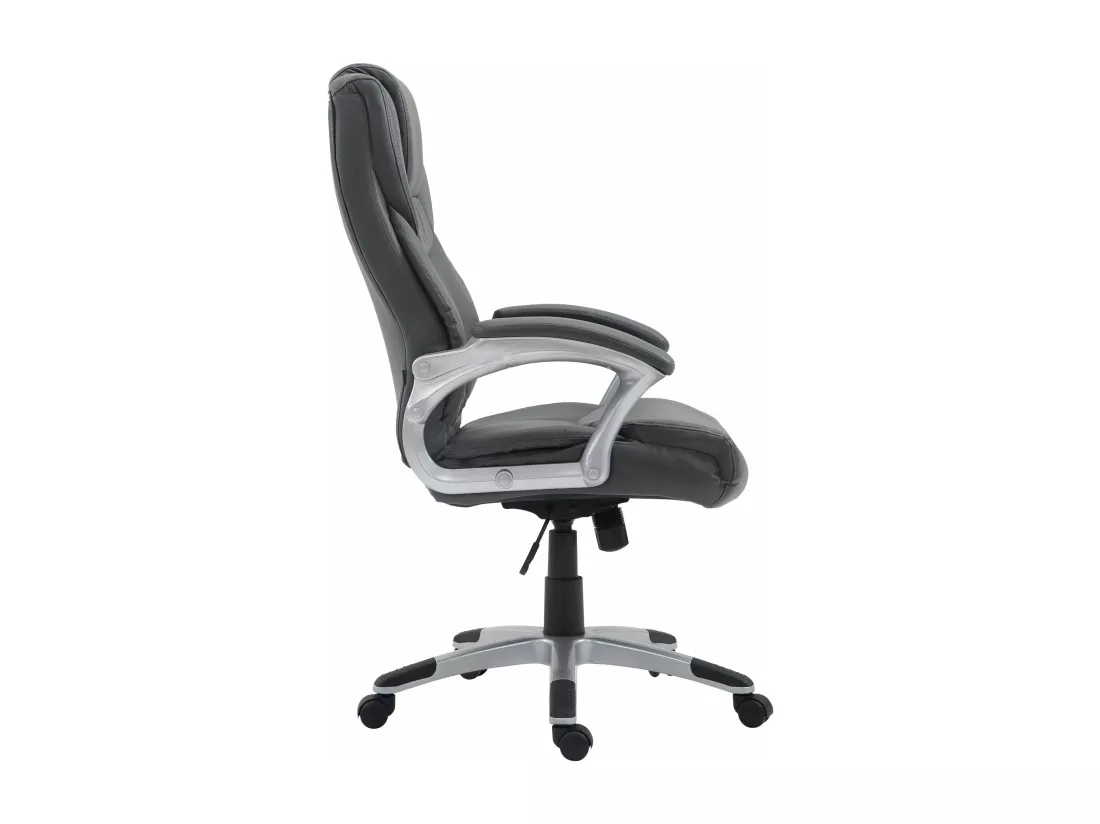 Chaise de bureau - Similicuir & Plastique - Gris - Texas V2