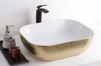 Sanigoods Star Croco gouden waskom 50x14cm