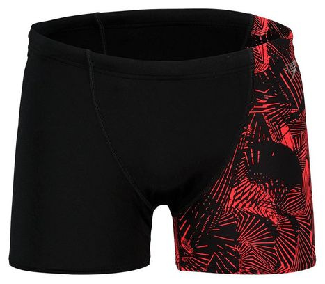 Maillot de Bain Boxer Speedo Allover V-cut Aquashort Noir Rouge