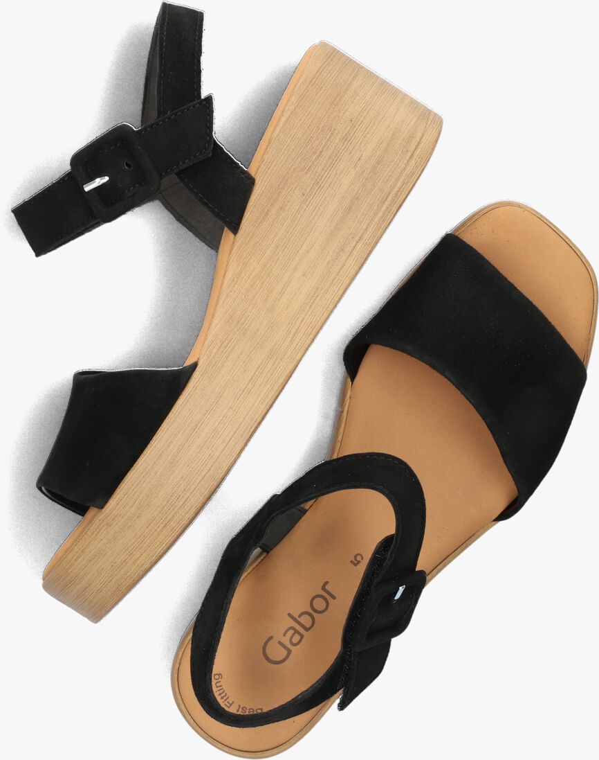 zwarte gabor sandalen met hak 531