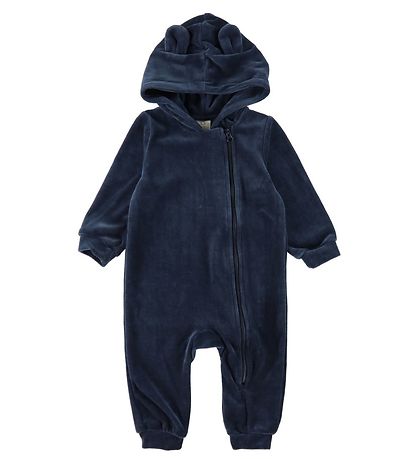 Smallstuff Strampler - Velours - Blau