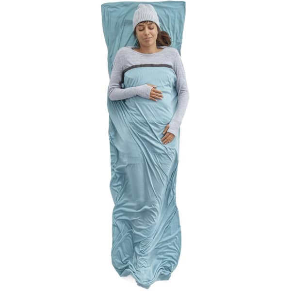 Drap sac de couchage SEA TO SUMMIT COMFORT BLEND SLEEPING BAG LINER RECTANGULAR W/ PILLOW BLUE