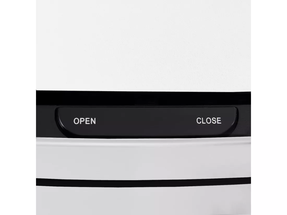 WELL HOME Poubelle de tri 62L (37L+25L), poubelle à 2 compartiments, ouverture automatique avec capteur, en inox, blanc