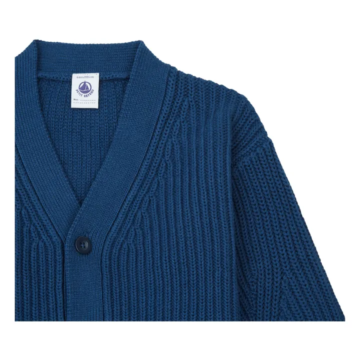 Petit Bateau Cardigan en Côte Anglaise | Bleu marine