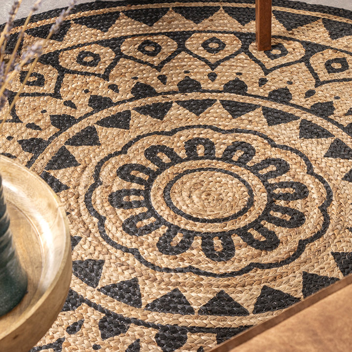 Rond jute vloerkleed - Henna Ayda Naturel | 100% jute