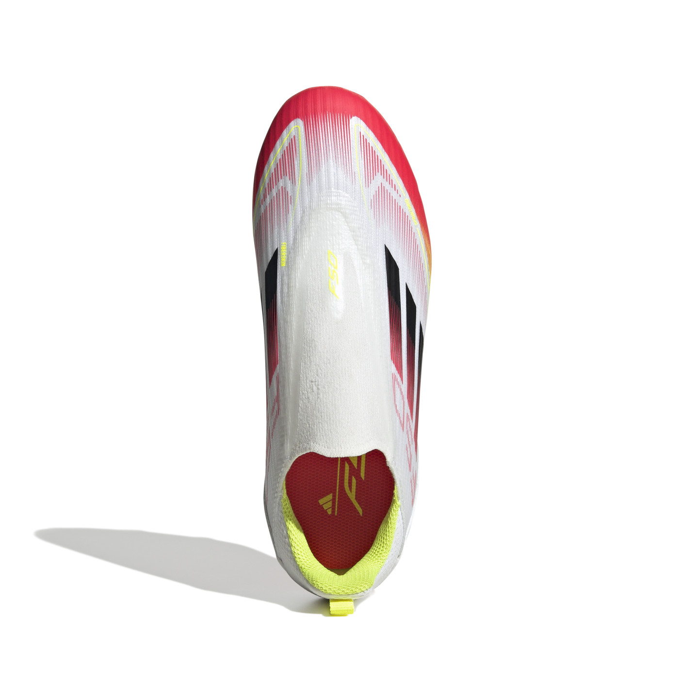 Adidas F50 League Veterloze Gras / Kunstgras Voetbalschoenen (MG) Kids Wit Rood Zwart Geel