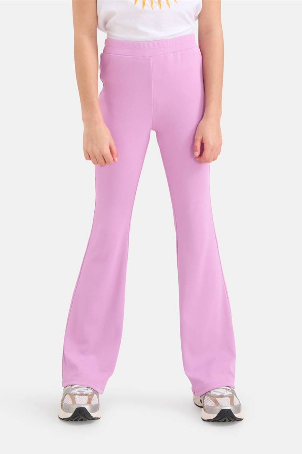 Shoeby high waist flared broek lichtpaars