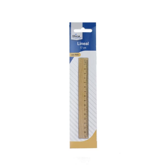 Lineal - 17cm - aus Holz