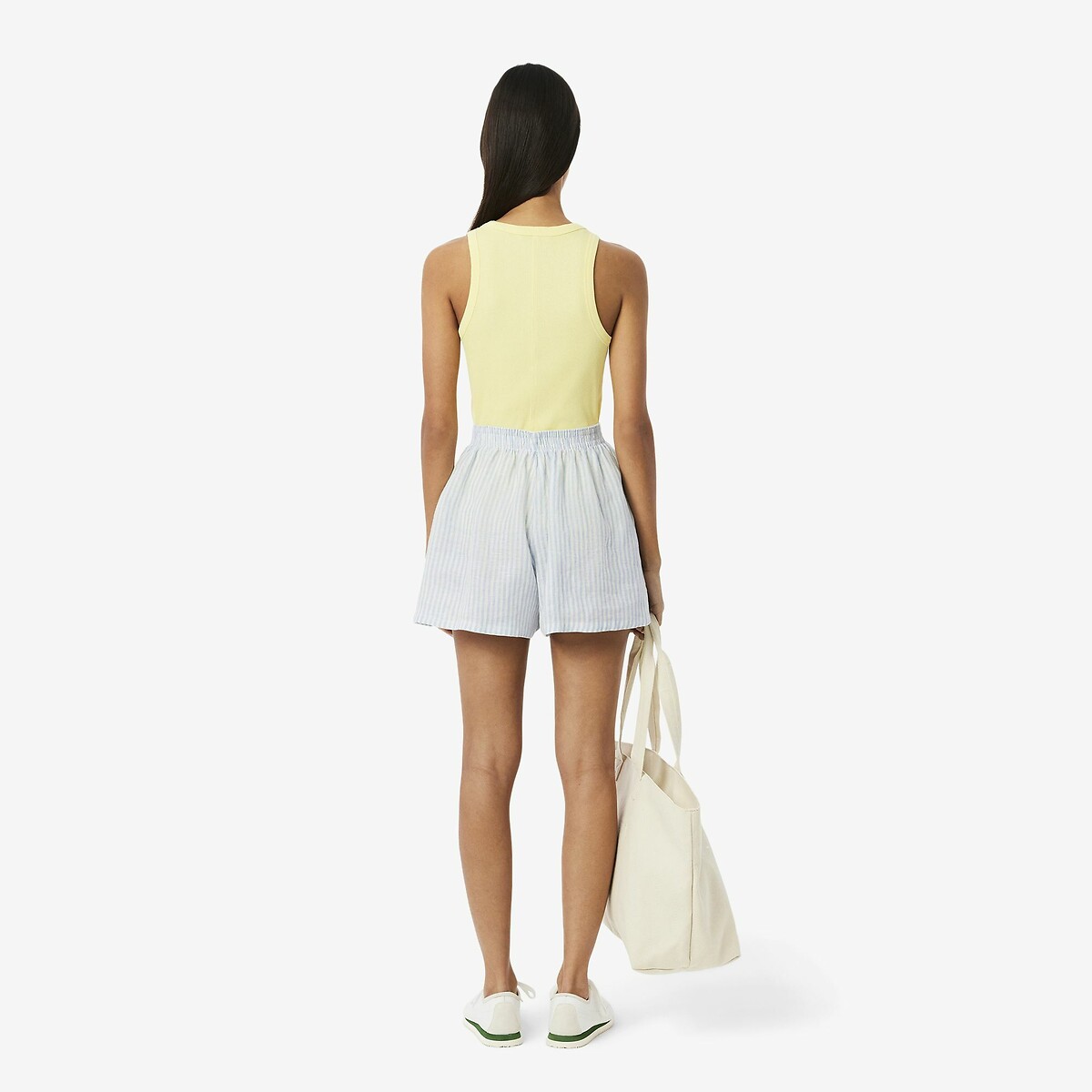 LACOSTE<br>Shorts curtos de linho