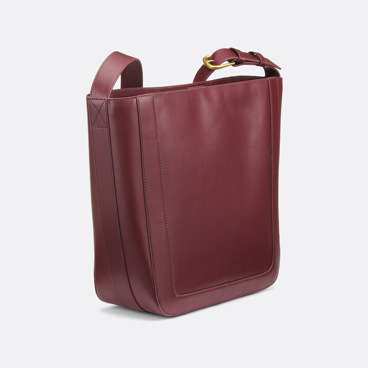 COLEÇÕES LA REDOUTE<br>Bolsa tote em couro liso, modelo Signature SOLENE