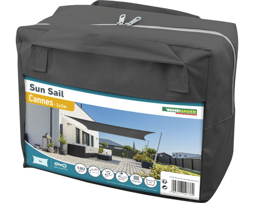 Parasol Cannes Rechthoek 2x3m Antraciet
