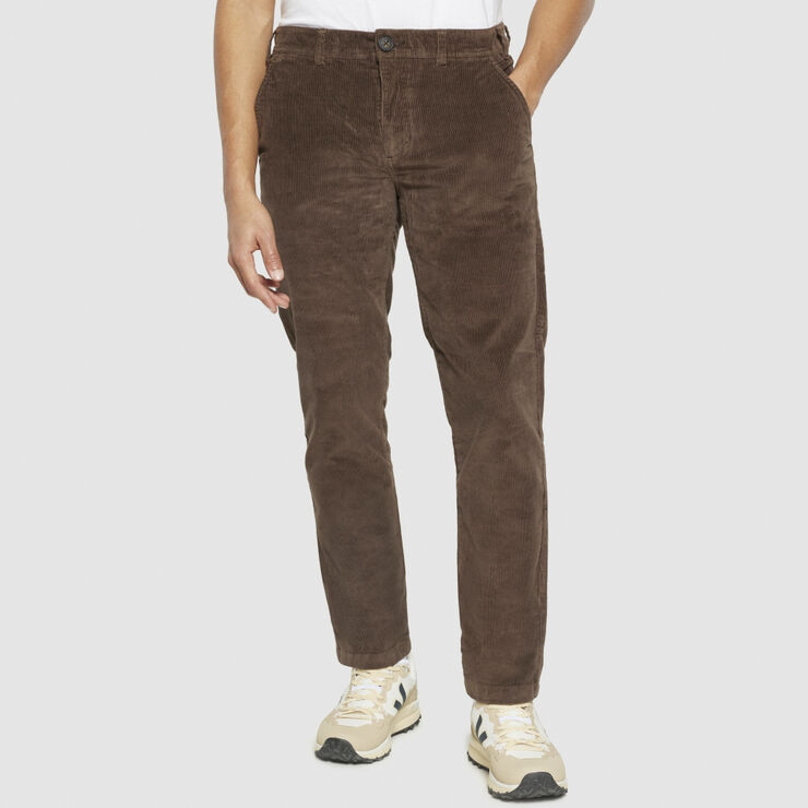 Knowledge Cotton Apparel CHUCK regular corduroy chino pants - GOTS/Vegan Demitasse (brown)