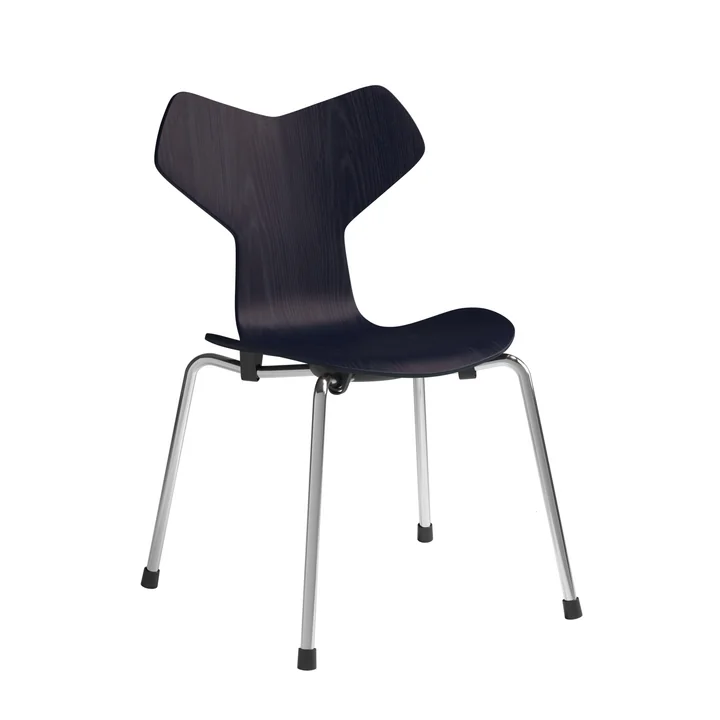 Fritz Hansen - Grand Prix Kinderstuhl, Chrom / midnight blue