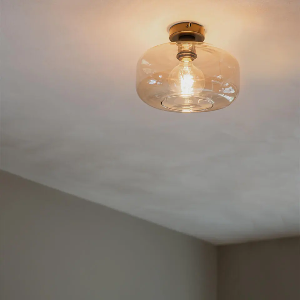 Qazqa plafondlampen bizle beige e27
