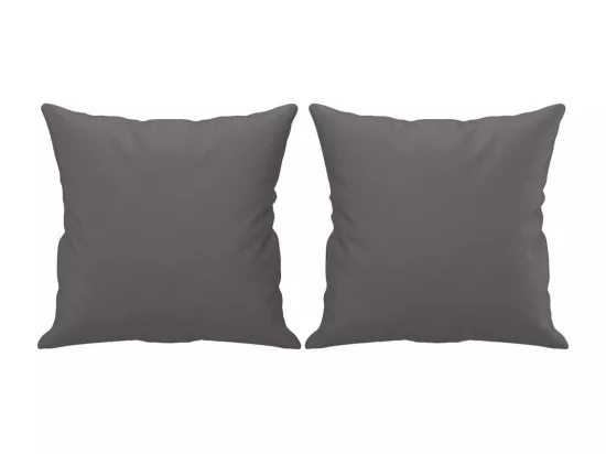 Canapé 2 places avec oreillers décoratifs gris 140cm similicuir