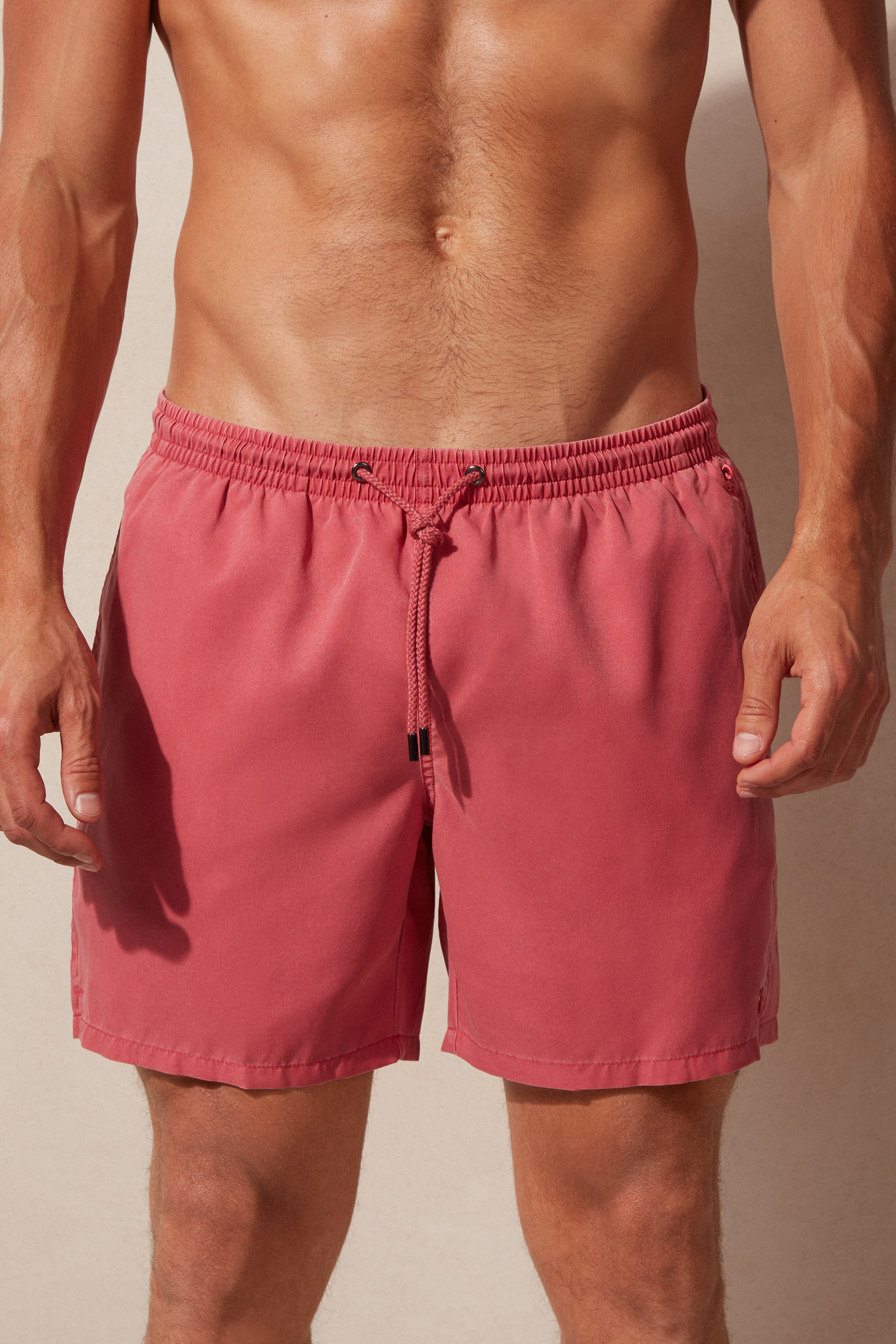 Maiô boxer com lavagem stone wash
