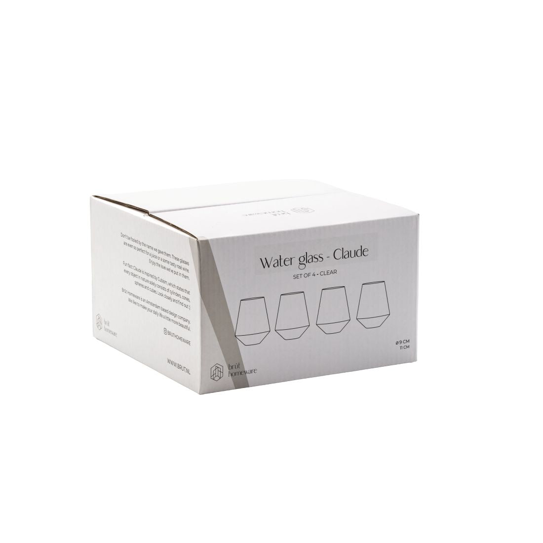 Waterglas Claude | Set van 4 | Wijnglas | 400ML | helder