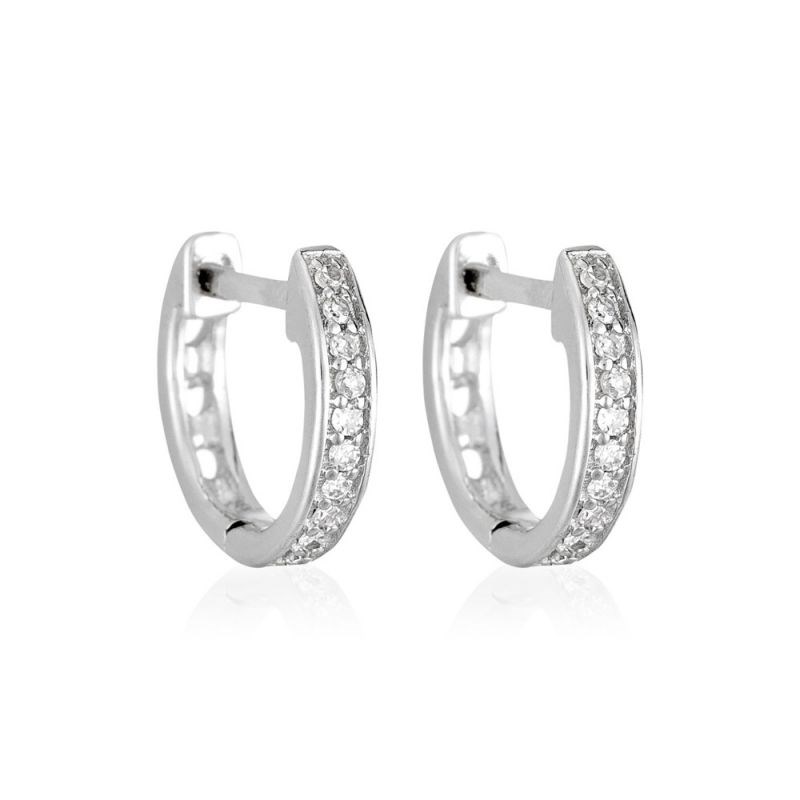 Boucles d'oreilles Or Blanc et Diamant