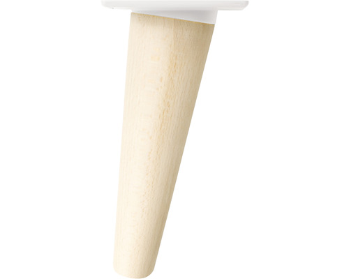 Tarrox meubelpoot SCANDIA Balance Ø 24-48 x 150 mm, beukenhout, wit, 1 stuk